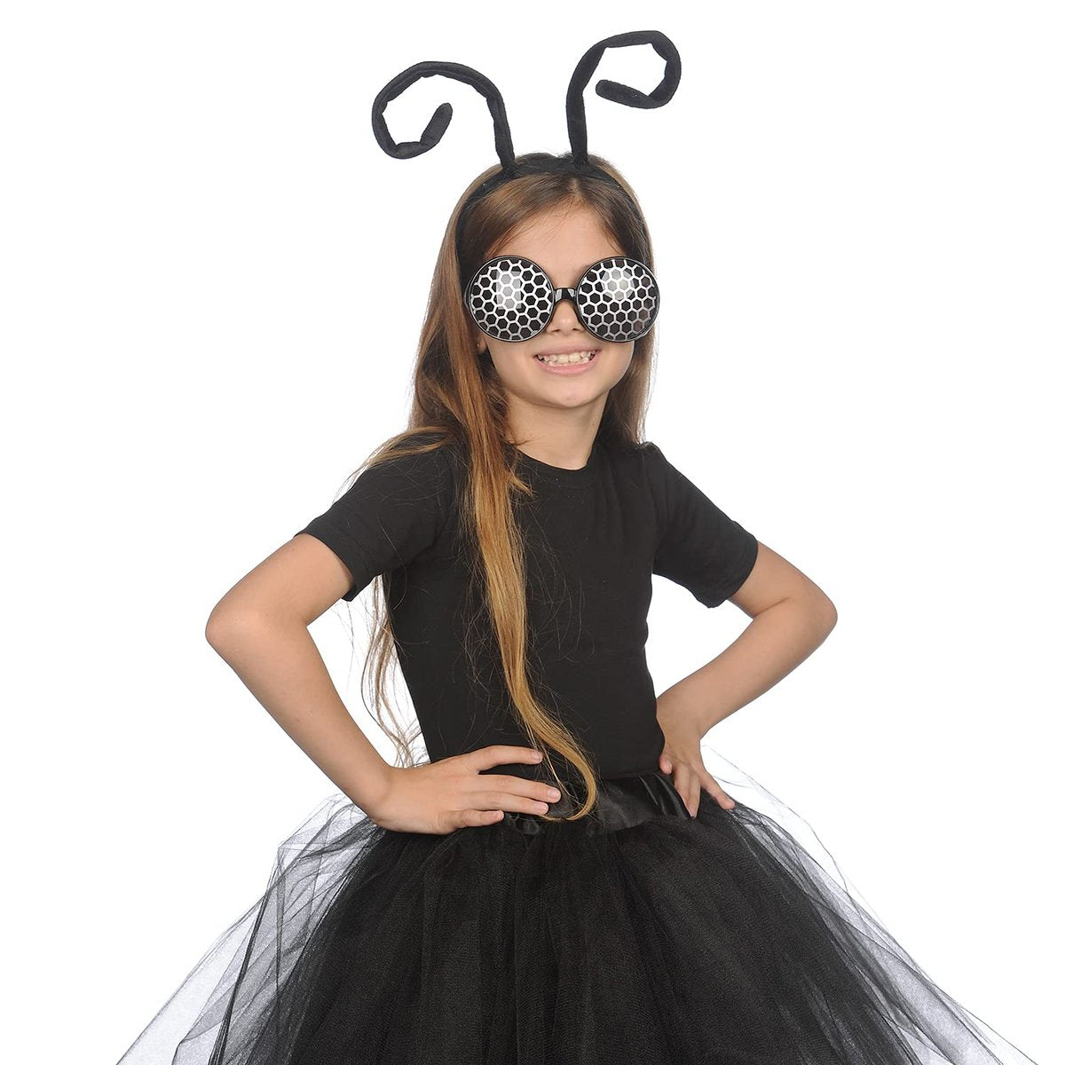 Funcredible Bug Antenna Headband & Glasses – Insect Costume Headwear for Adults – Black 2-Piece Set for Halloween, Festivals, Concerts & Cosplay - görsel 12