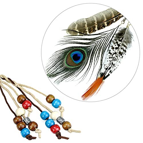 Boho Feather Headbands for Women - Indian Feather Headpiece Festival Costume Hair Accessories - görsel 5