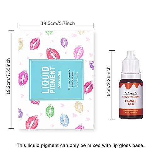 BONNIE CHOICE 12 Colors Liquid Lip Gloss Pigment Set - DIY Lipstick Colorant for Lip Gloss Base, Edible Plant-Based Dye Avelisse