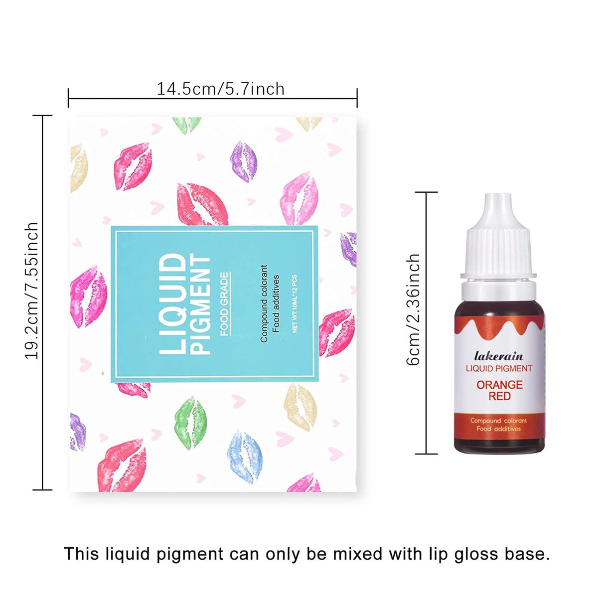 BONNIE CHOICE 12 Colors Liquid Lip Gloss Pigment Set - DIY Lipstick Colorant for Lip Gloss Base, Edible Plant-Based Dye Avelisse