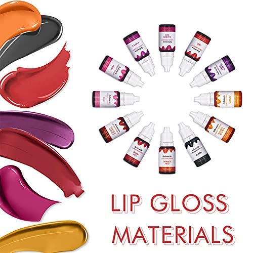 BONNIE CHOICE 12 Colors Liquid Lip Gloss Pigment Set - DIY Lipstick Colorant for Lip Gloss Base, Edible Plant-Based Dye Avelisse