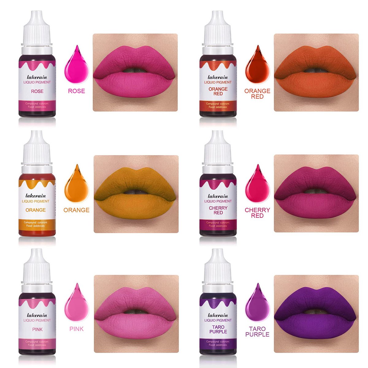 BONNIE CHOICE 12 Colors Liquid Lip Gloss Pigment Set - DIY Lipstick Colorant for Lip Gloss Base, Edible Plant-Based Dye Avelisse