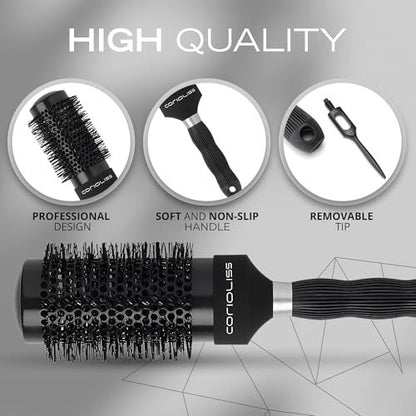 Corioliss Professional Ceramic Hair Roller Brush for Women – 53mm for Short Hair & Precise Styling