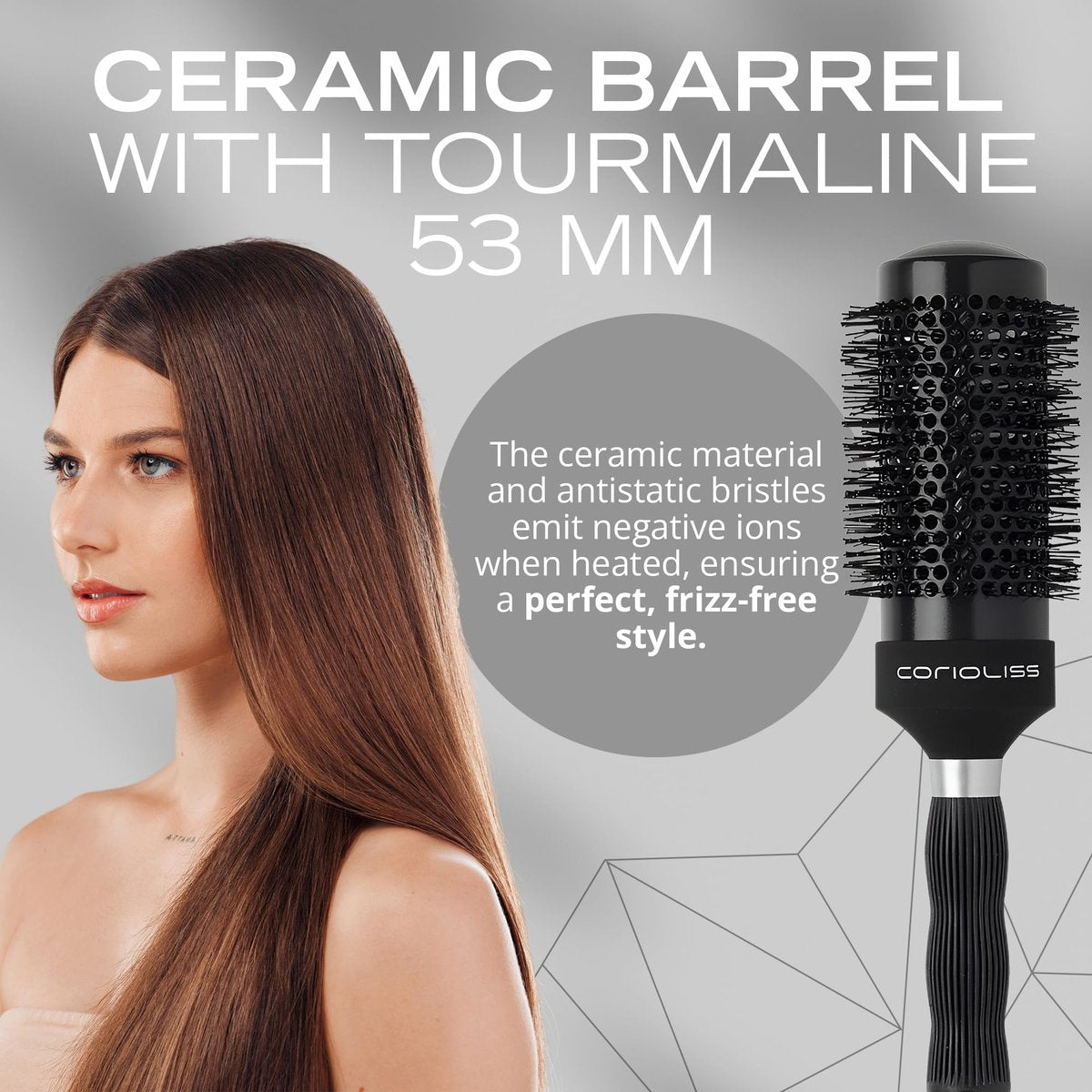 Corioliss Professional Ceramic Hair Roller Brush for Women – 53mm for Short Hair & Precise Styling - görsel 5