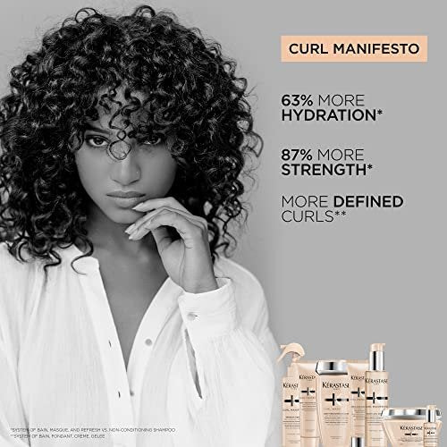 KÉRASTASE Curl Manifesto Hydratation Douceur Shampoo - Hydrates & Softens Wavy, Curly & Coily Hair, Removes Build Up, Reduces Frizz, 8.5 Fl Oz - görsel 10
