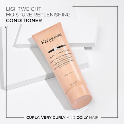 KÉRASTASE Curl Manifesto Hydratation Essentielle Conditioner - Lightweight Detangling & Frizz Control for Wavy, Curly & Coily Hair - 8.5 Fl Oz Avelisse