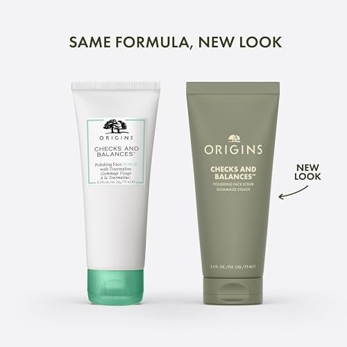 Origins Checks and Balances Polishing Face Scrub - Gently Exfoliates to Smooth Skin & Visibly Minimize Pores - With Bamboo, 2.5 Fl Oz Avelisse