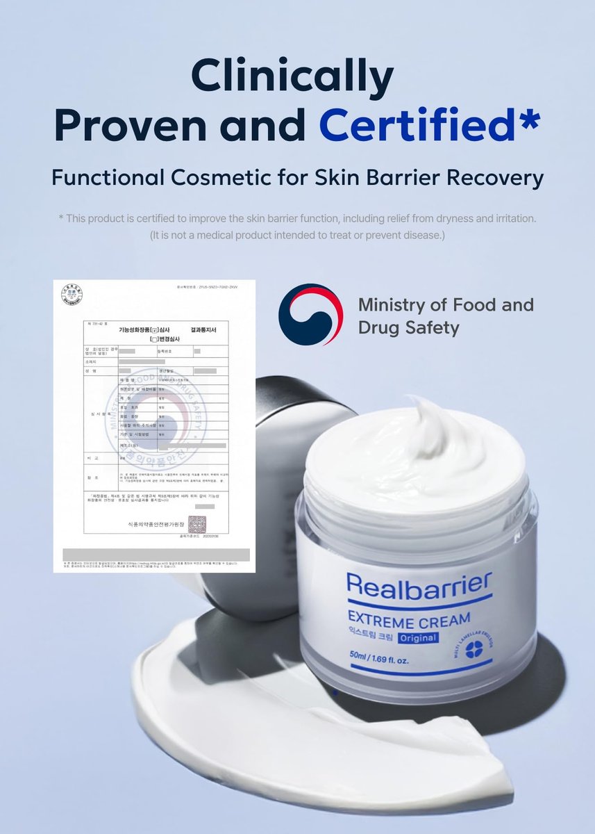 Real Barrier Extreme Cream – Hydrating Korean Moisturizer with Hyaluronic Acid & Ceramides for Sensitive Skin, 1.69 fl oz - görsel 8