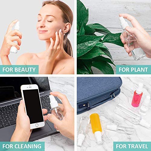 ZALUJMUS 50ml Mini Empty Travel Spray Bottles with Labels, Set of 3 - görsel 8