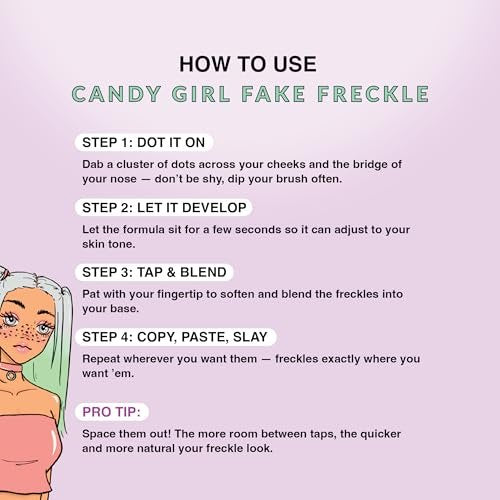 KimChiChic Beauty Candy Girl Fake Freckle Pen - Natural-Looking Fast-Drying Faux Freckles Face Makeup - Afternoon In The Flower Field Red-Brown Shade - 0.10 fl oz Avelisse