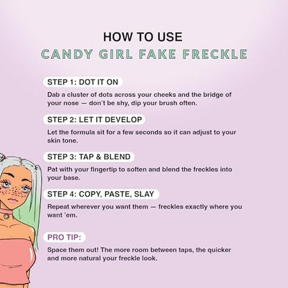 KimChiChic Beauty Candy Girl Fake Freckle Pen - Natural-Looking Fast-Drying Faux Freckles Face Makeup - Afternoon In The Flower Field Red-Brown Shade - 0.10 fl oz Avelisse