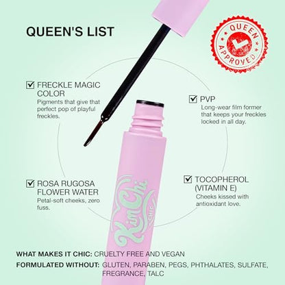 KimChiChic Beauty Candy Girl Fake Freckle Pen - Natural-Looking Fast-Drying Faux Freckles Face Makeup - Afternoon In The Flower Field Red-Brown Shade - 0.10 fl oz Avelisse