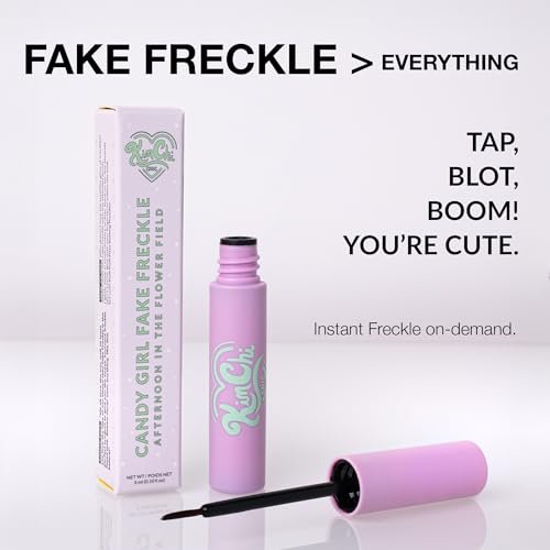 KimChiChic Beauty Candy Girl Fake Freckle Pen - Natural-Looking Fast-Drying Faux Freckles Face Makeup - Afternoon In The Flower Field Red-Brown Shade - 0.10 fl oz Avelisse