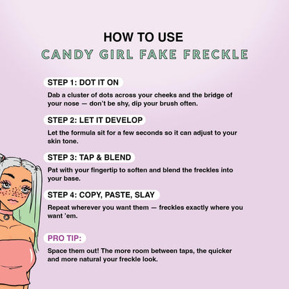 KimChiChic Beauty Candy Girl Fake Freckle Pen - Natural-Looking Fast-Drying Faux Freckles Face Makeup - Afternoon In The Flower Field Red-Brown Shade - 0.10 fl oz Avelisse