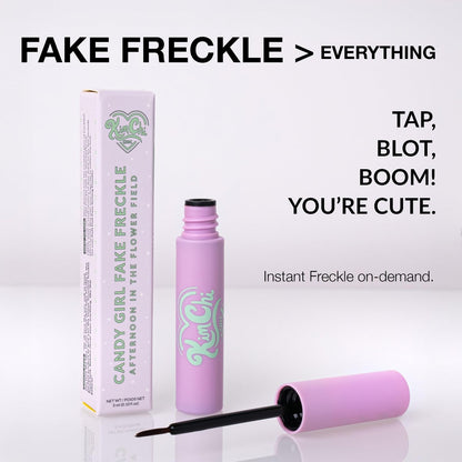 KimChiChic Beauty Candy Girl Fake Freckle Pen - Natural-Looking Fast-Drying Faux Freckles Face Makeup - Afternoon In The Flower Field Red-Brown Shade - 0.10 fl oz Avelisse