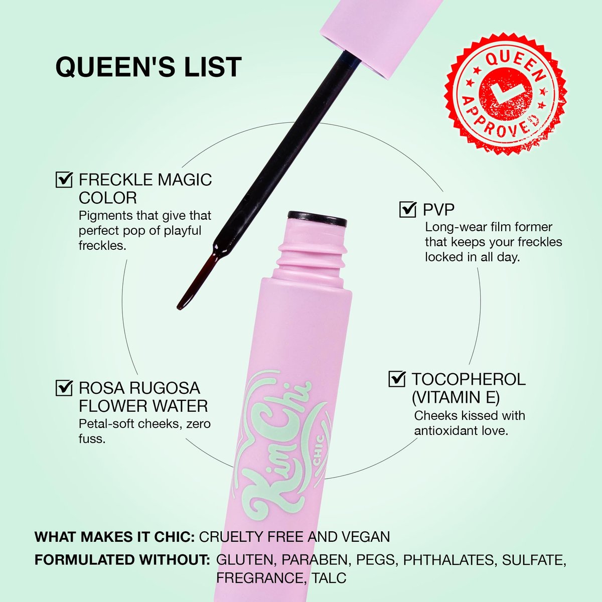 KimChiChic Beauty Candy Girl Fake Freckle Pen - Natural-Looking Fast-Drying Faux Freckles Face Makeup - Afternoon In The Flower Field Red-Brown Shade - 0.10 fl oz Avelisse