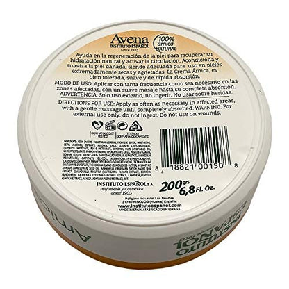 Avena Arnica Cream – Intense Moisturizer for Severely Dry, Rough Skin with Natural Arnica & Cocoa Butter (6.7 oz)