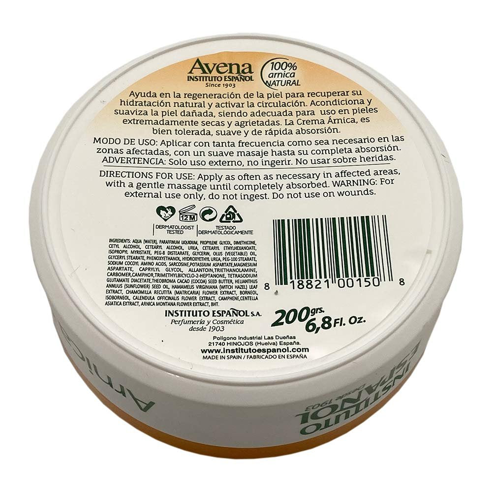 Avena Arnica Cream – Intense Moisturizer for Severely Dry, Rough Skin with Natural Arnica & Cocoa Butter (6.7 oz) - görsel 3