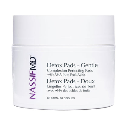 NassifMD Gentle Detox Pads – Surgeon-Created Fruit Acid Complex for Sensitive Skin, Brightens, Exfoliates & Reduces Wrinkles, 60 Count Avelisse