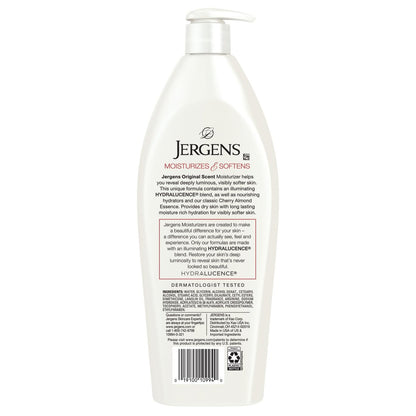 Jergens Original Scent Dry Skin Body Lotion, Cherry Almond Essence, 21 oz (Pack of 3) Avelisse
