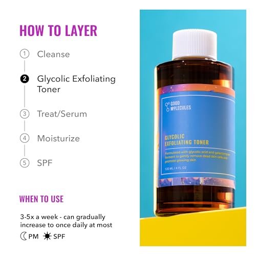Good Molecules Glycolic Exfoliating Toner – Hyaluronic Acid & Glycolic Acid Daily Toner for Glowing, Even Skin Tone - görsel 12