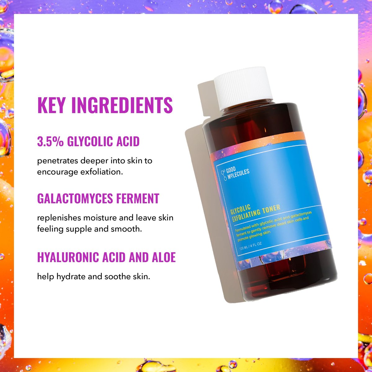 Good Molecules Glycolic Exfoliating Toner – Hyaluronic Acid & Glycolic Acid Daily Toner for Glowing, Even Skin Tone - görsel 5