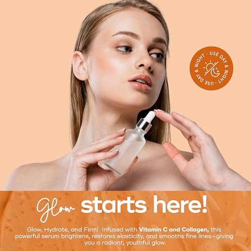 Skin Aesthetics Vitamin C Serum for Face with Collagen - Dark Spots, Skin Brightening, Anti-Aging & Acne, Fine Lines & Wrinkles - Vegan, Clean Beauty Korean Skincare - görsel 6