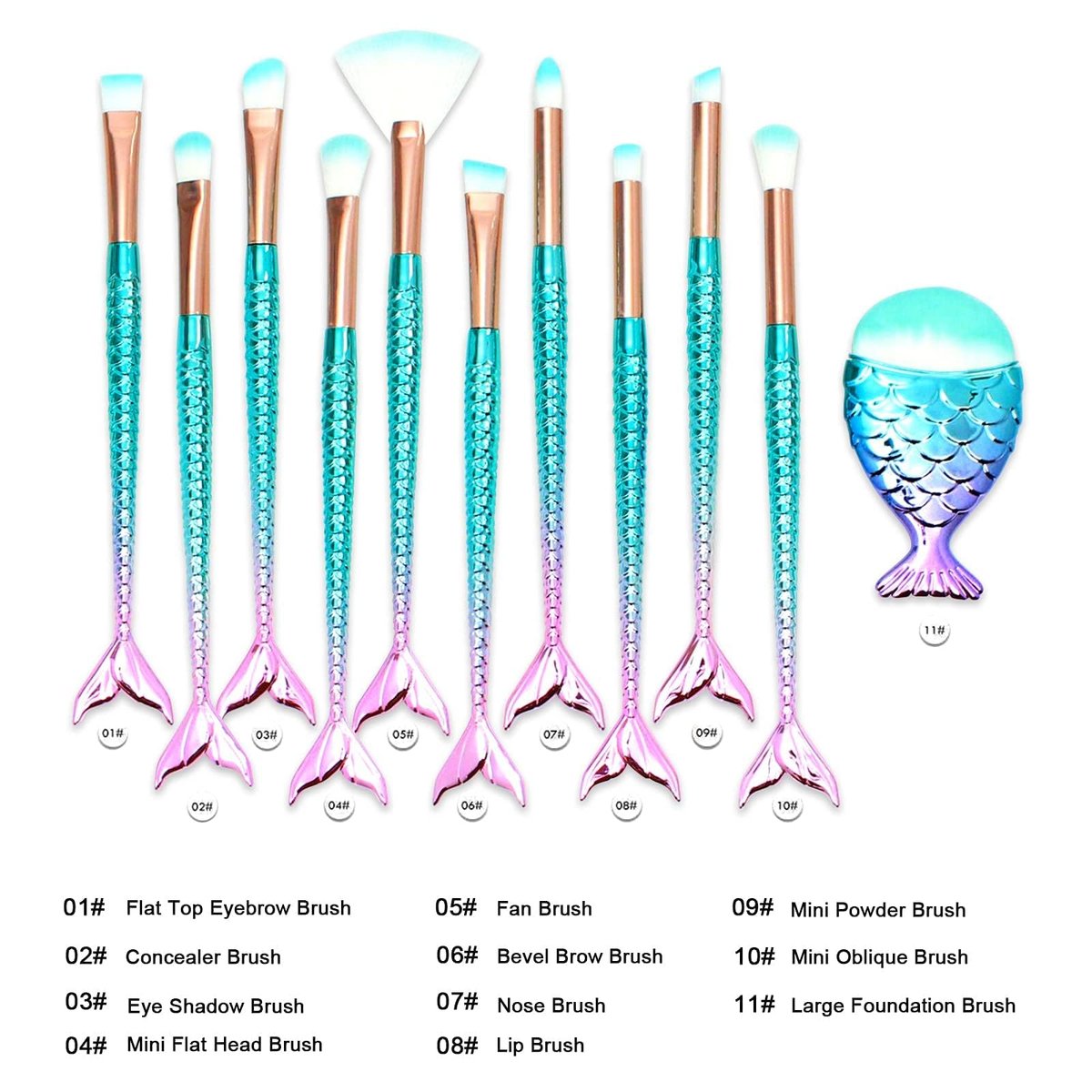 11PCS Makeup Brushes Set - Complete Cosmetic Brush Kit for Teens, Kids, and Women | HOFASON - görsel 5
