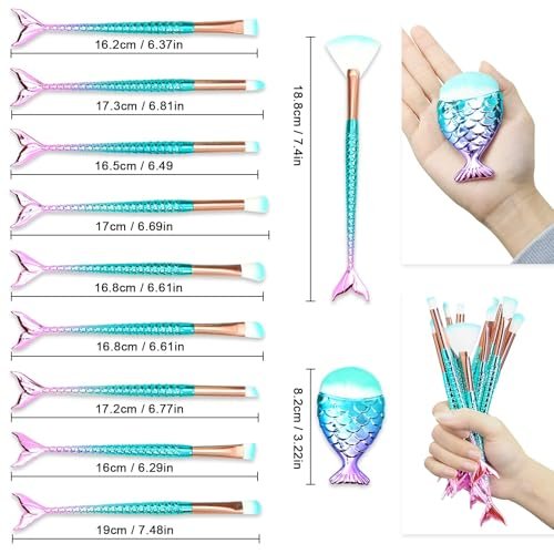 11PCS Makeup Brushes Set - Complete Cosmetic Brush Kit for Teens, Kids, and Women | HOFASON - görsel 16
