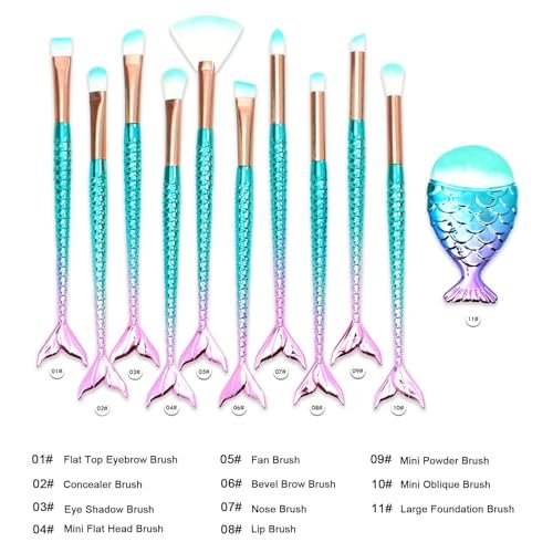 11PCS Makeup Brushes Set - Complete Cosmetic Brush Kit for Teens, Kids, and Women | HOFASON - görsel 6