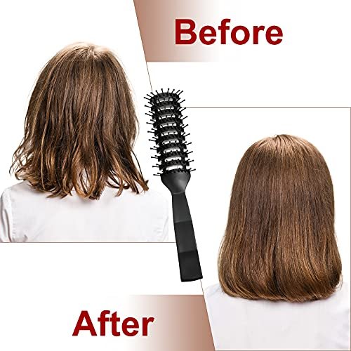 Patelai 3-Piece Vent Hair Brush Set for Women & Men – Black Anti-Static Styling Brushes for Wet, Short, Curly, Straight Hair – Fast Blow Drying - görsel 12