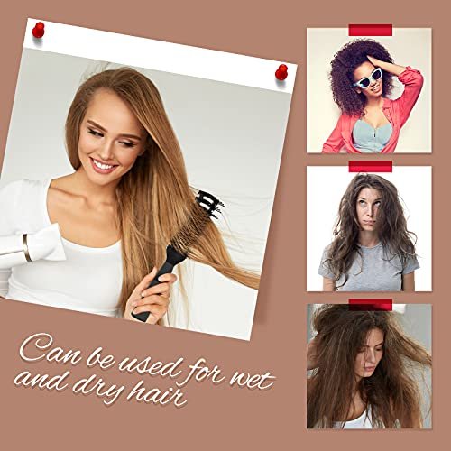 Patelai 3-Piece Vent Hair Brush Set for Women & Men – Black Anti-Static Styling Brushes for Wet, Short, Curly, Straight Hair – Fast Blow Drying - görsel 10