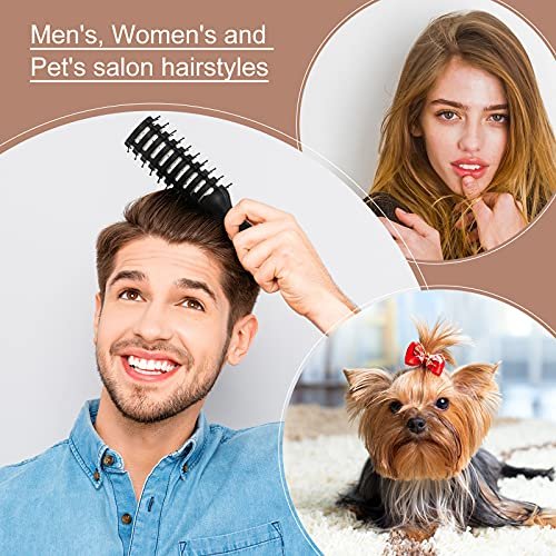 Patelai 3-Piece Vent Hair Brush Set for Women & Men – Black Anti-Static Styling Brushes for Wet, Short, Curly, Straight Hair – Fast Blow Drying - görsel 8