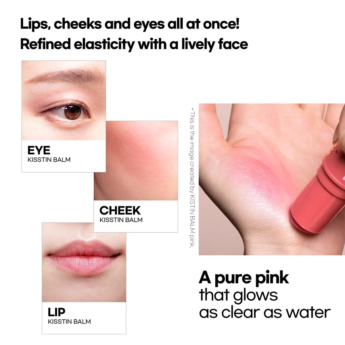 KAHI Seoul Kisstin Balm - Rejuvenating Multi-Balm for Lips & Face (0.32 oz) - görsel 7