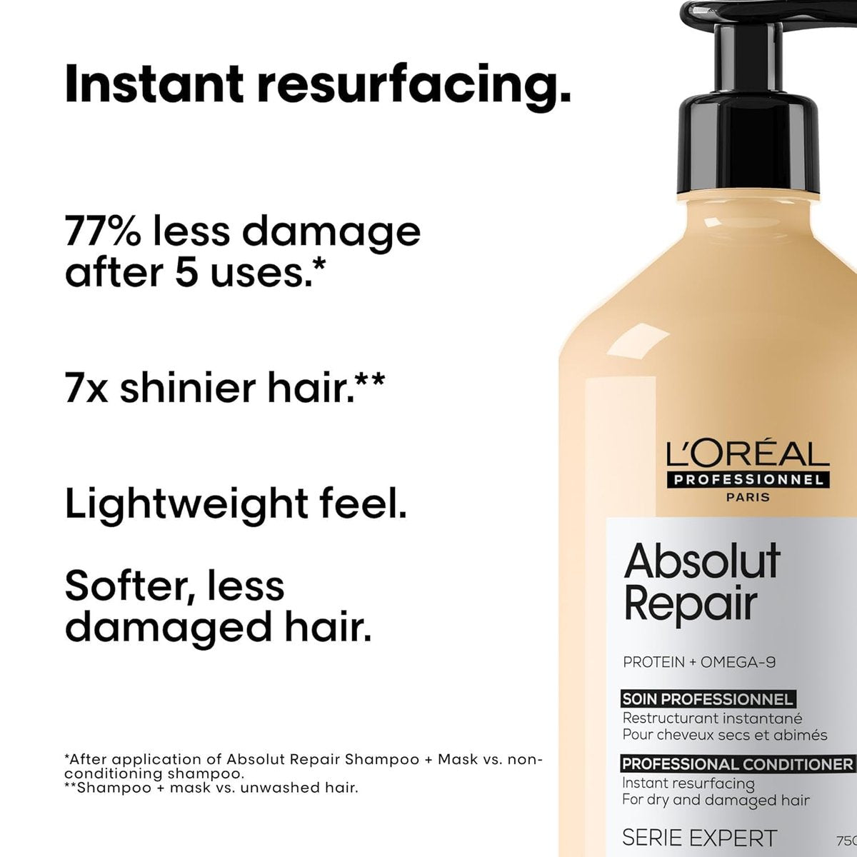 L'Oréal Professionnel Paris Absolut Repair Conditioner – Nourishing Protein Treatment for Dry, Damaged Hair, 16.9 Fl Oz Avelisse