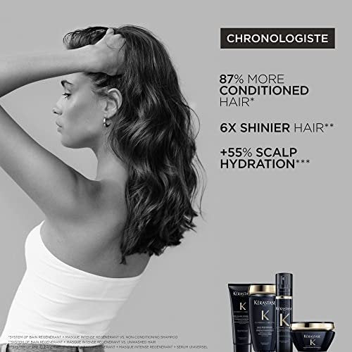 Kérastase Chronologiste Hair Serum Heat Protectant with Argan Oil - Controls Frizz, Strengthens and Prevents Breakage, Protects Against Humidity, For Dry, Fine & Brittle Hair, 5.1 Fl Oz Avelisse