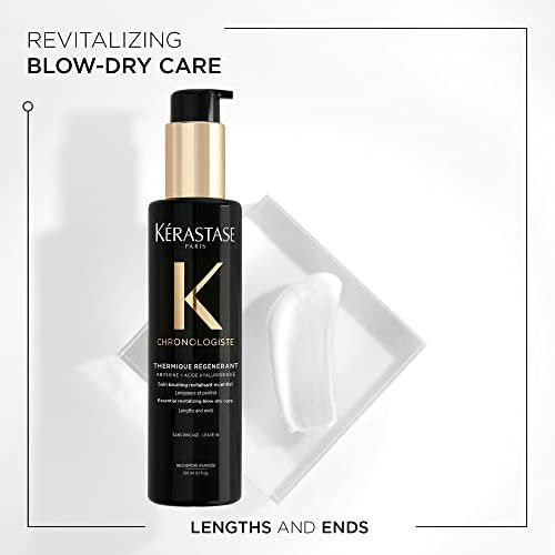 Kérastase Chronologiste Hair Serum Heat Protectant with Argan Oil - Controls Frizz, Strengthens and Prevents Breakage, Protects Against Humidity, For Dry, Fine & Brittle Hair, 5.1 Fl Oz Avelisse