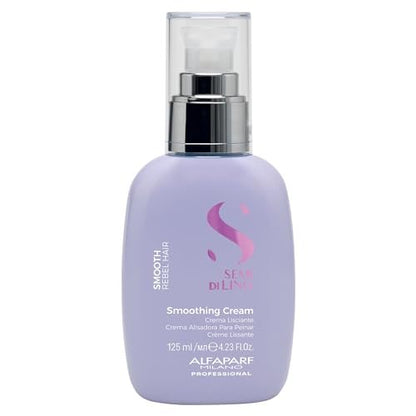 Alfaparf Milano Semi di Lino Smoothing Cream - Frizz Control, Heat & Humidity Protection, Straightening & Hydrating - 4.23 fl. oz. Avelisse