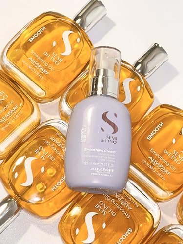 Alfaparf Milano Semi di Lino Smoothing Cream - Frizz Control, Heat & Humidity Protection, Straightening & Hydrating - 4.23 fl. oz. Avelisse