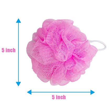10 Pack Exfoliating Bath Loofah Sponges - Colorful Mesh Shower Poufs for Kids, Women, Men - Gentle Body Scrubbers (Random Colors)
