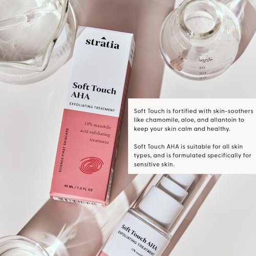 Stratia Soft Touch Dark Spot Corrector with 10% Mandelic Acid Serum – Fine Lines, Skin Texture & Blemishes, Collagen Booster, AHA Exfoliant, Pore Minimizer, 1.3 Fl Oz Avelisse