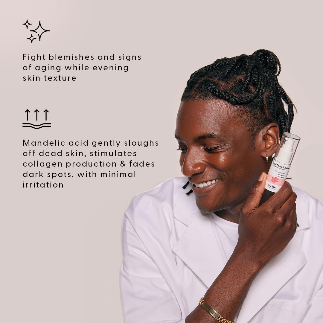 Stratia Soft Touch Dark Spot Corrector with 10% Mandelic Acid Serum – Fine Lines, Skin Texture & Blemishes, Collagen Booster, AHA Exfoliant, Pore Minimizer, 1.3 Fl Oz Avelisse