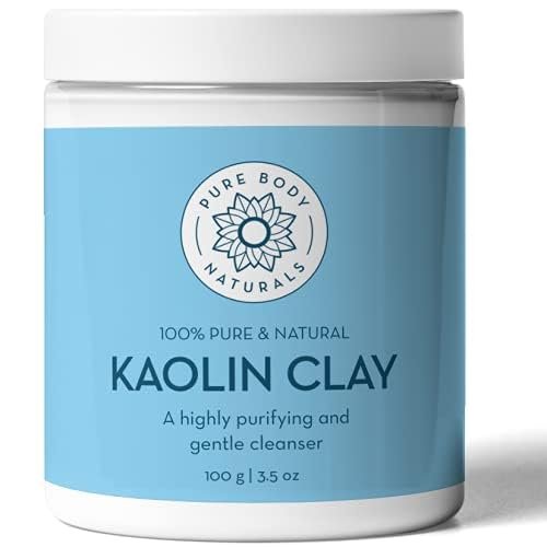 Pure Body Naturals Kaolin Clay Powder – 100g for DIY Face Masks, Cleansers & Scrubs - görsel 3
