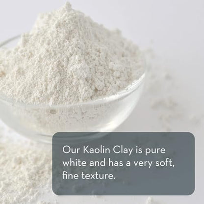Pure Body Naturals Kaolin Clay Powder – 100g for DIY Face Masks, Cleansers & Scrubs