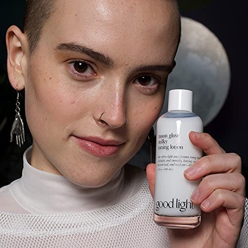 Good Light Moon Glow Milky Toner - Ultra-Light Hydrating Milk Toner with Niacinamide, Ceramides & AHAs for Glass Skin | Vegan, Fragrance-Free Korean Skincare (3.38 Fl Oz) Avelisse