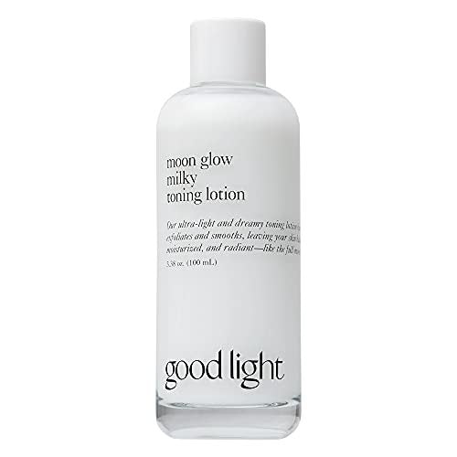 Good Light Moon Glow Milky Toner - Ultra-Light Hydrating Milk Toner with Niacinamide, Ceramides & AHAs for Glass Skin | Vegan, Fragrance-Free Korean Skincare (3.38 Fl Oz) Avelisse