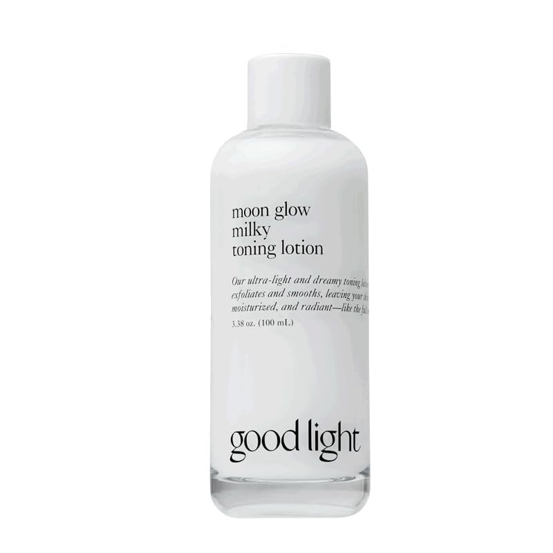 Good Light Moon Glow Milky Toner - Ultra-Light Hydrating Milk Toner with Niacinamide, Ceramides & AHAs for Glass Skin | Vegan, Fragrance-Free Korean Skincare (3.38 Fl Oz) Avelisse