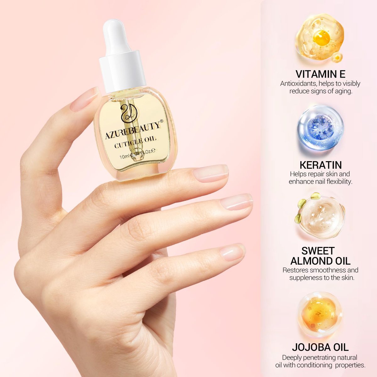 AZUREBEAUTY Dip Powder Liquid Set 15ml/0.5oz – Complete Nail Dipping Kit with Base Coat, Activator, Top Coat, Bond & Cuticle Oil, No Nail Lamp Needed - görsel 7