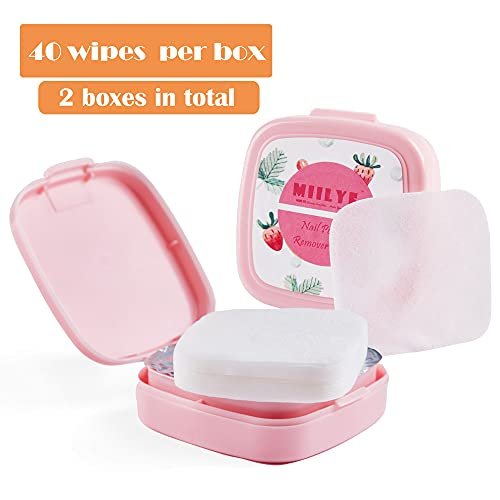 80-Pack Nail Polish Remover Pads in Box – Instant, Lint-Free Wipes for Natural Air-Dried Water/Oil Based Nail Polish - görsel 4