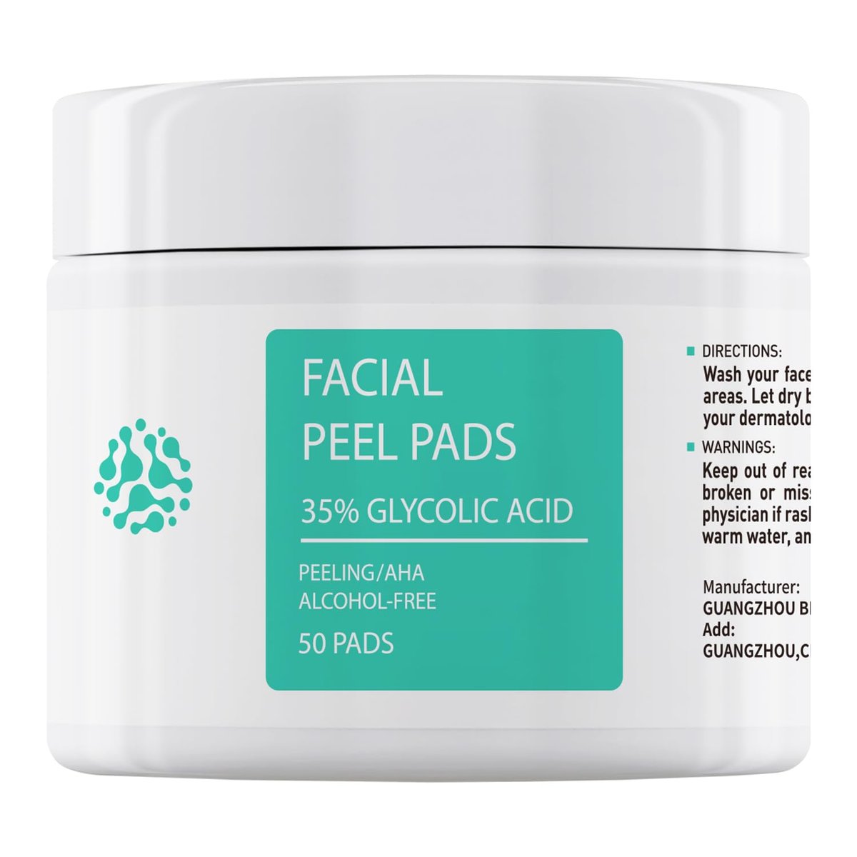 YAFUSIPE Glycolic Acid 35% Toner Pads - AHA Facial Resurfacing Exfoliating Wipes with Salicylic Acid, Chemical Peel for Wrinkles, Acne, Blemishes (50 Pads) Avelisse